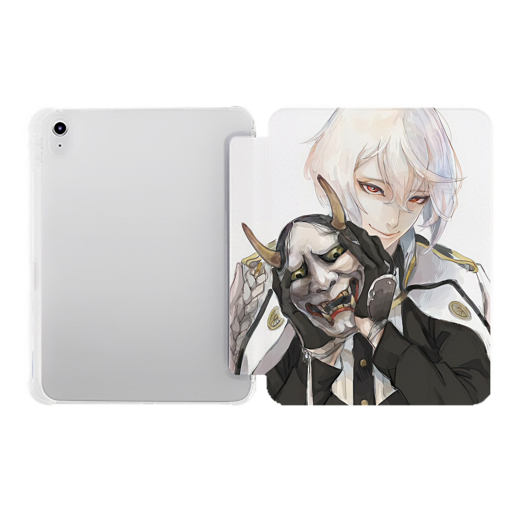 （画像用） 刀剣乱舞 Touken Ranbu IPad ケース ペン収納付き 三つ折りスタンド PUレザー×シリコン 対応機種9.5/10.5/10.9インチ